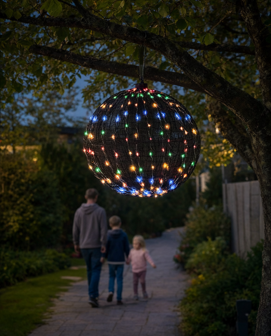 Glob luminos Twinkle, 140 LED, Ø30 cm, timer, interior și exterior
