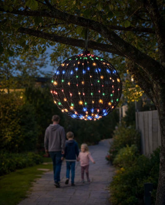 Glob luminos Twinkle, 140 LED, Ø30 cm, timer, interior și exterior