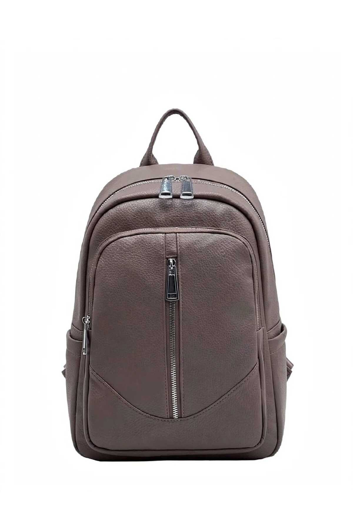 Rucsac Elegant Damă din Piele Ecologică, Multifuncțional, Model Urban Casual cu Buzunare