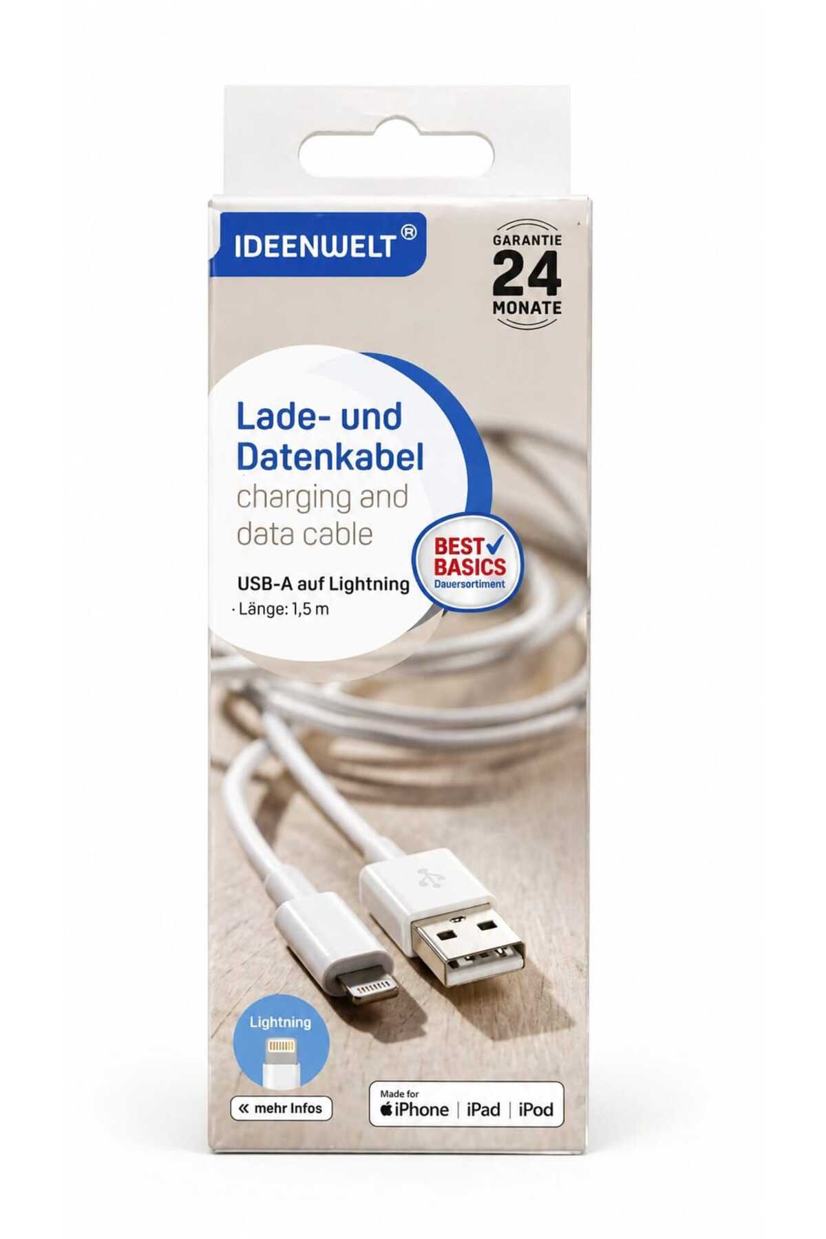 Cablu USB-A la Lightning de Înaltă Calitate