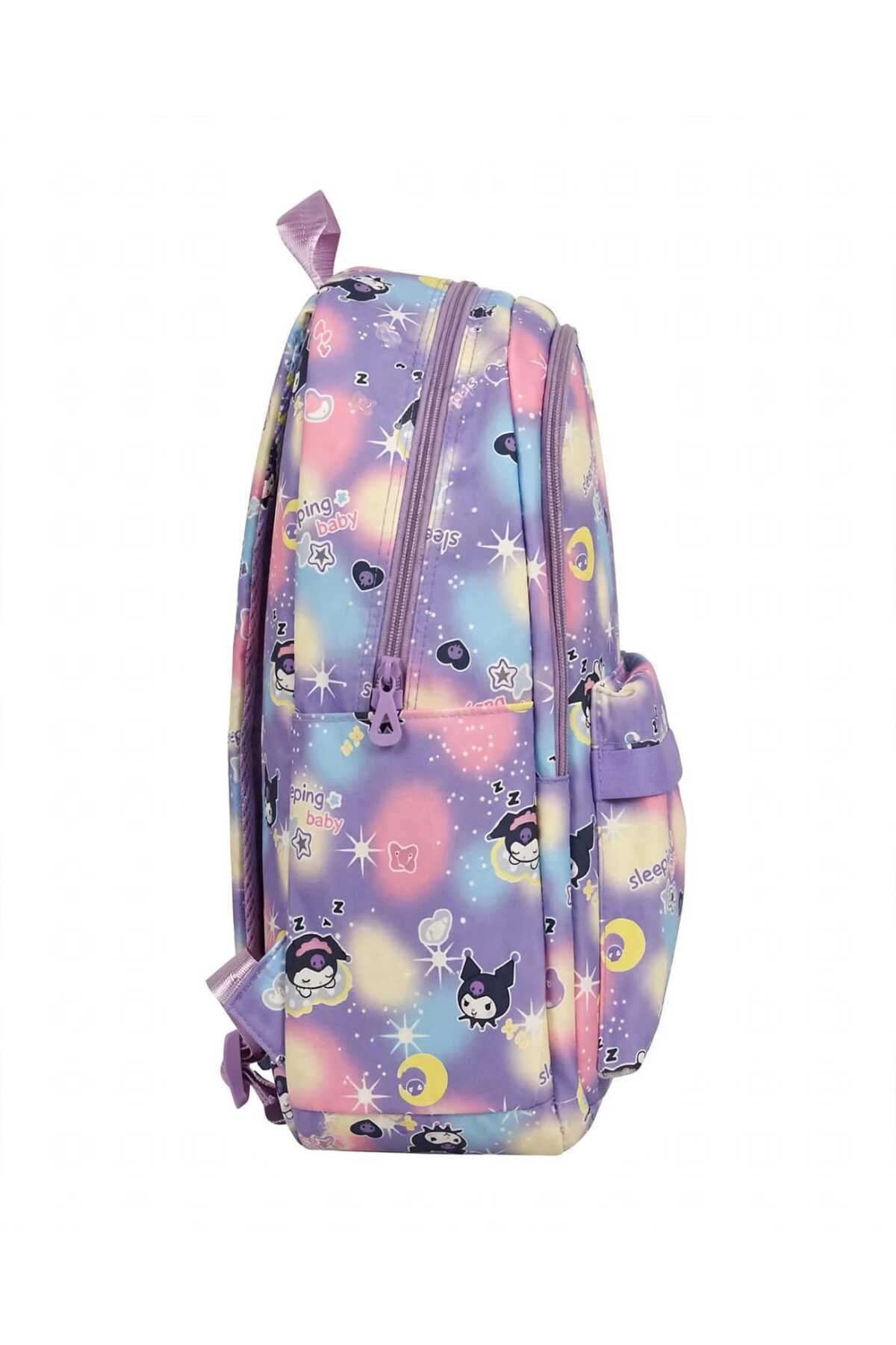 Rucsac Școală și Casual pentru Fete, Model Pastel Tie-Dye, Impermeabil, cu Compartimente
