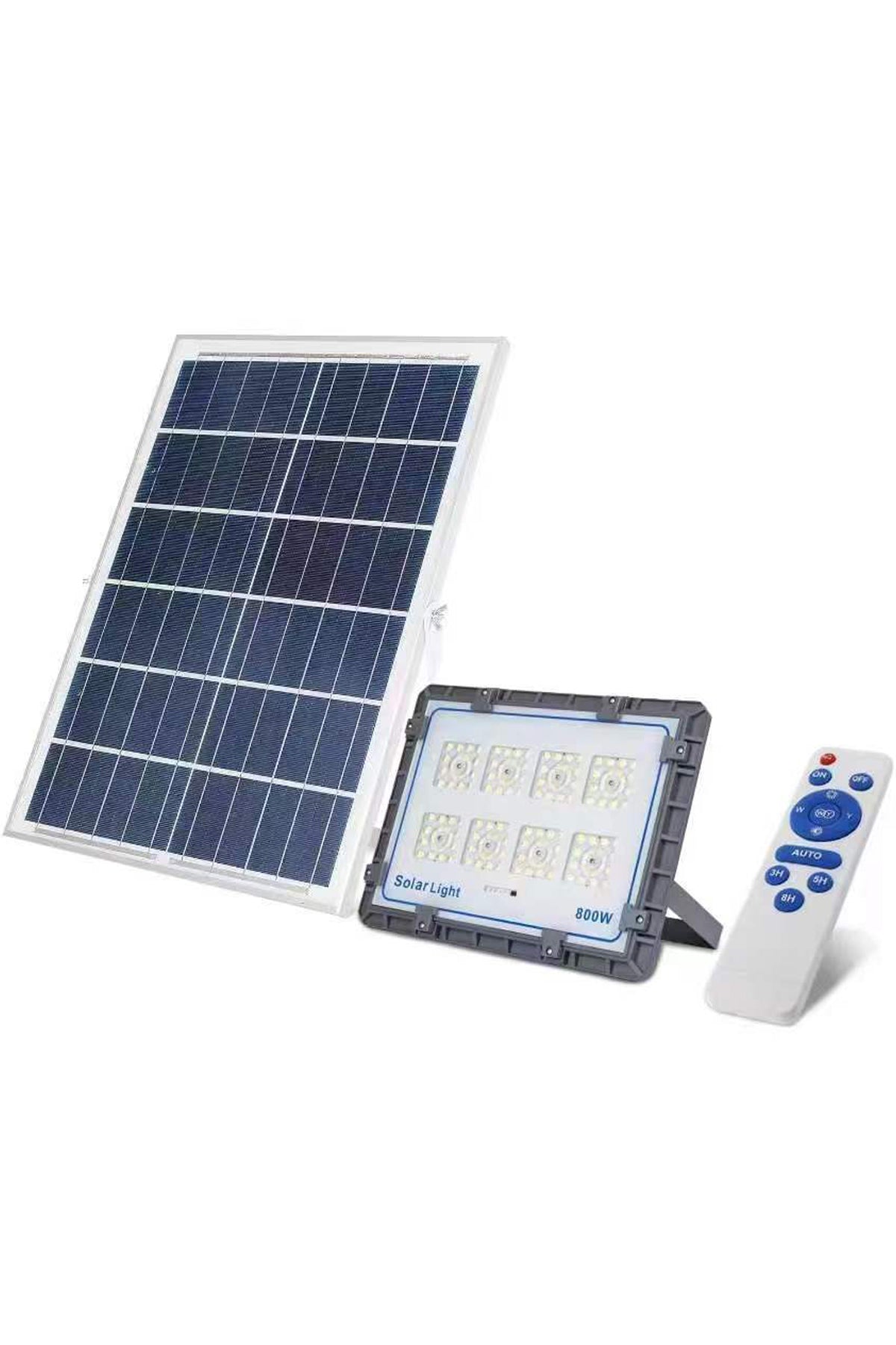 Jiayi Proiector LED Solar Honor, Putere 800W, Autonomie 12h, Kit Complet cu Panou Fotovoltaic și Telecomandă, Rezistent la Apă IP66/IP67, Lumină Alb Rece 6000-6500K