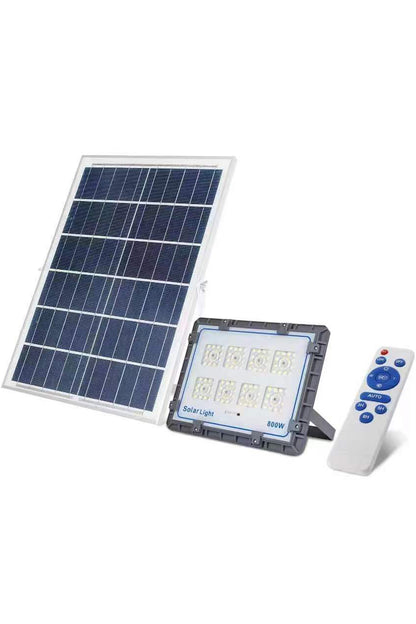 Jiayi Proiector LED Solar Honor, Putere 800W, Autonomie 12h, Kit Complet cu Panou Fotovoltaic și Telecomandă, Rezistent la Apă IP66/IP67, Lumină Alb Rece 6000-6500K