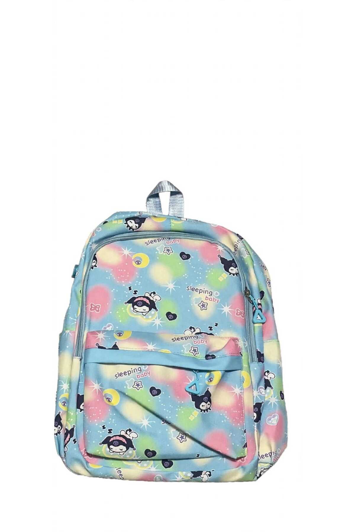 Rucsac Școală și Casual pentru Fete, Model Pastel Tie-Dye, Impermeabil, cu Compartimente