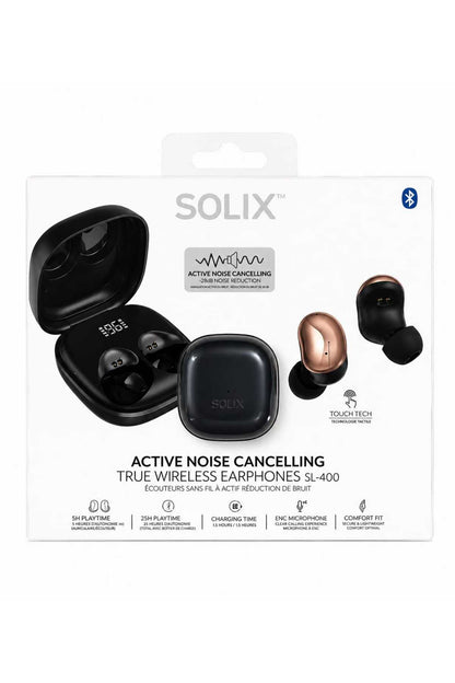 Căști Wireless SOLİXEL cu Anulare Activă a Zgomotului (ANC) – Sunet Premium