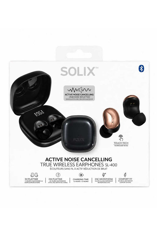 Căști Wireless SOLİXEL cu Anulare Activă a Zgomotului (ANC) – Sunet Premium