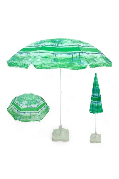 Umbrelă de Plajă și Grădină Inclinabilă, Protecție UV, Diametru 1.5