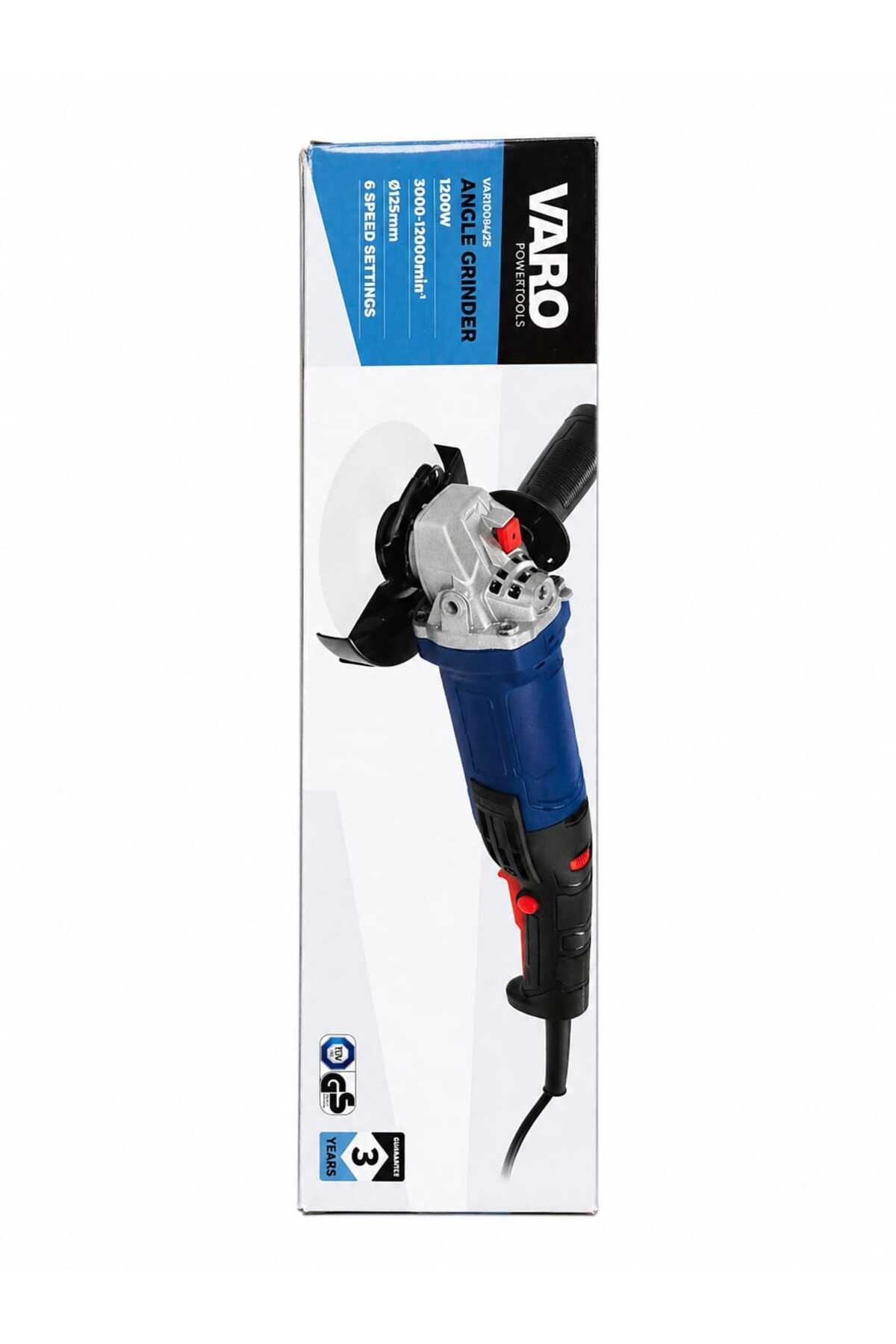 Polizor Unghiular VARO Power Tools 1200W (125 Mm)
