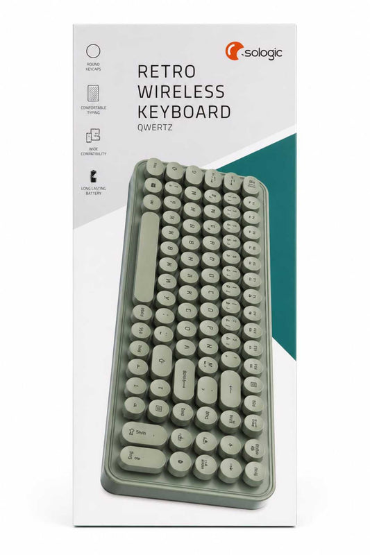 Tastatură Wireless Retro Elegantă