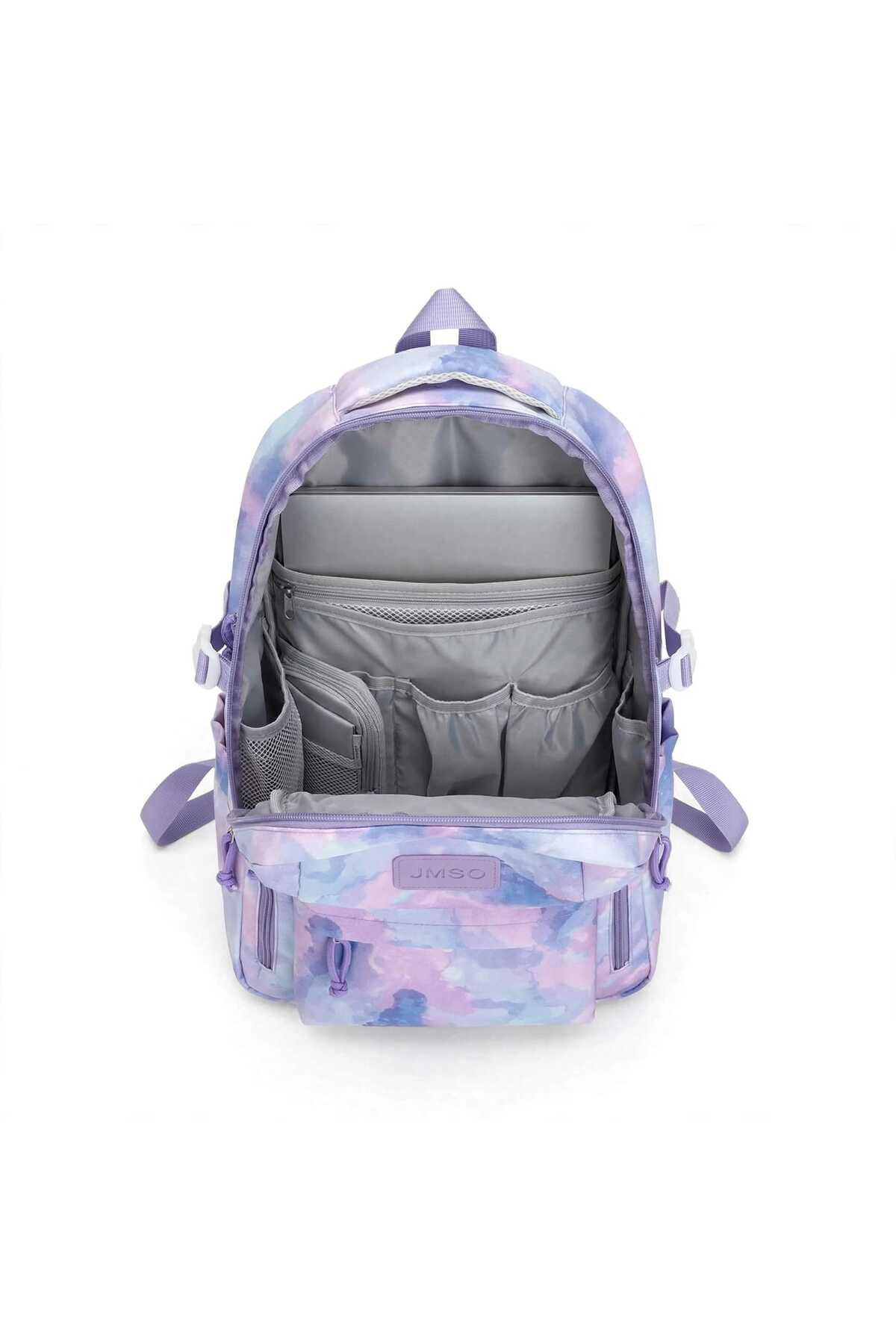 Rucsac Școală și Casual pentru Fete, Model Pastel Tie-Dye, Impermeabil, cu Compartimente