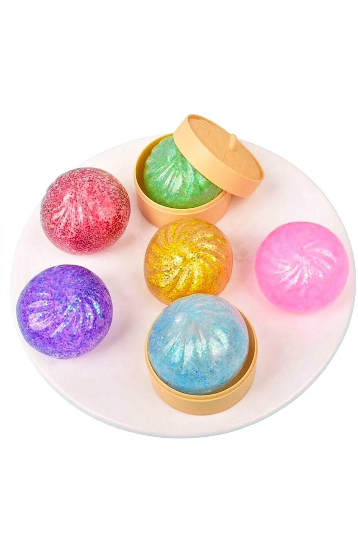 Jucărie Antistres Squishy Gălușcă Kawaii – Gel Senzorial cu Lumini