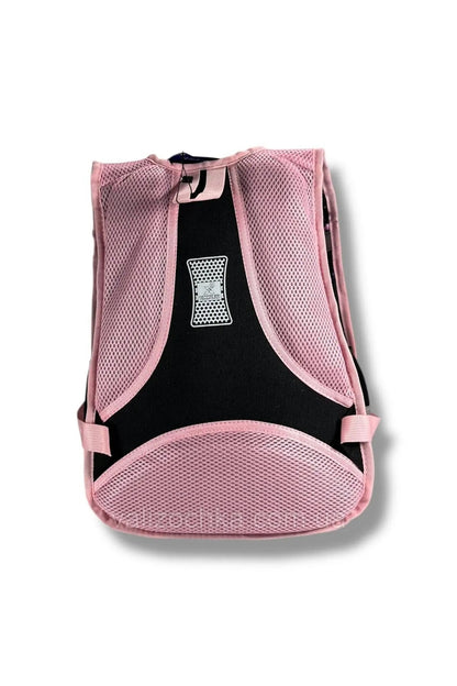 Set Școală pentru Fete – Ghiozdan Anatomic/Ortopedic și Penar Imprimat, Negru/Roz