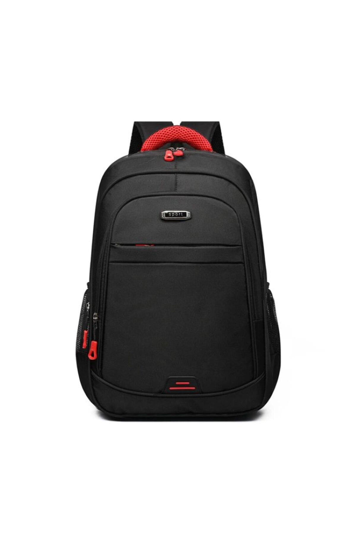 Rucsac Sport pentru Laptop, Impermeabil, Negru cu Accente Roșii