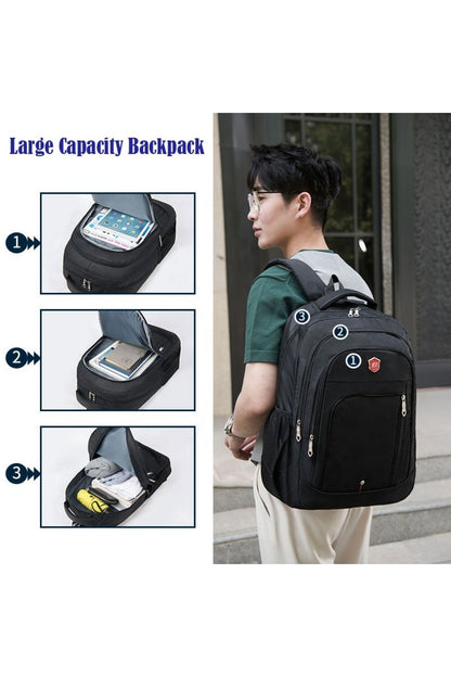 Rucsac Unisex Sport-Urban din Material Oxford Premium, 7 Buzunare Exterioare, Compartiment Laptop, Spate Anatomic