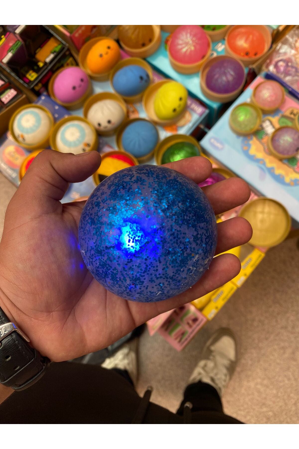 Jucărie Antistres Squishy Gălușcă Kawaii – Gel Senzorial cu Lumini