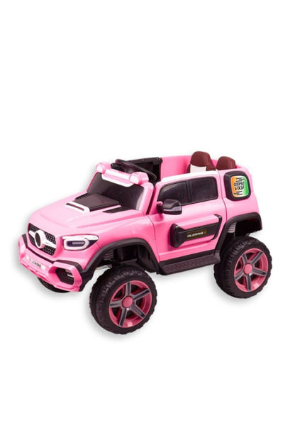 Mașinuță Electrică pentru Copii, 4 Motoare 4x4, Baterie 12V, Telecomandă 2.4G, Uși Funcționale, Lumini LED, Roz