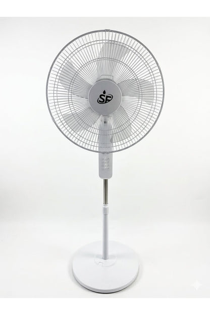 SF Ventilator de Podea 55W, Diametru 40 Cm,elice cu 5 Palete,3 Trepte Viteza, Oscilant,Alb