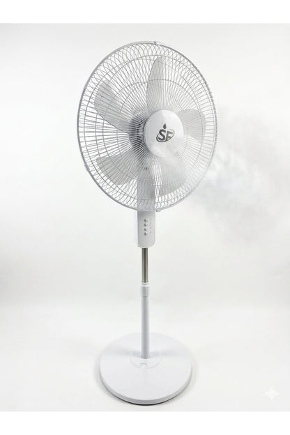SF Ventilator de Podea 55W, Diametru 40 Cm,elice cu 5 Palete,3 Trepte Viteza, Oscilant,Alb