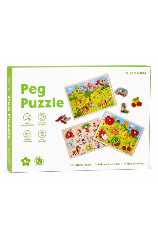 Un Joc Educativ Din Lemn, Perfect Pentru Dezvoltarea Copiilor! „Peg Puzzle” Stimulează Gândirea Logică,