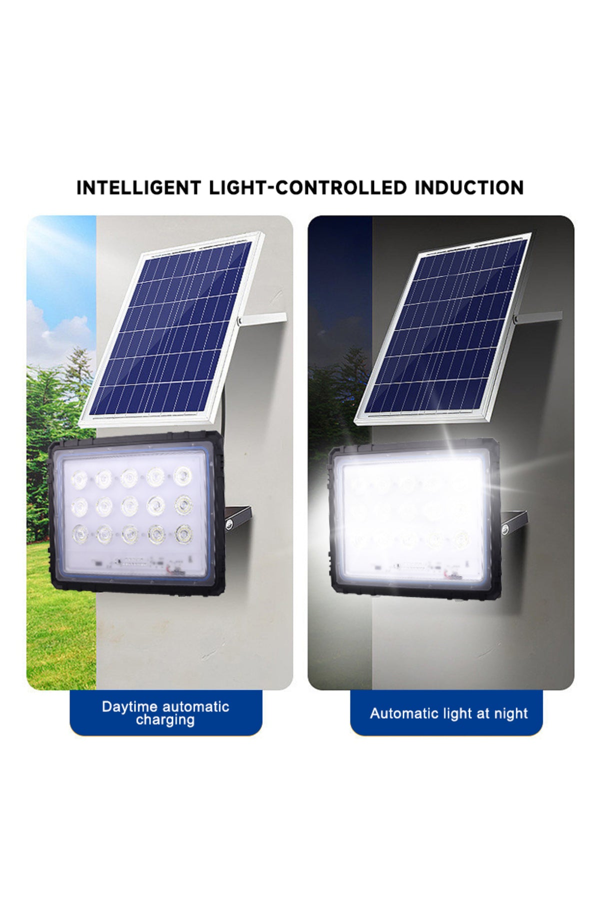 Jiayi Proiector LED Solar Honor, Putere 800W, Autonomie 12h, Kit Complet cu Panou Fotovoltaic și Telecomandă, Rezistent la Apă IP66/IP67, Lumină Alb Rece 6000-6500K