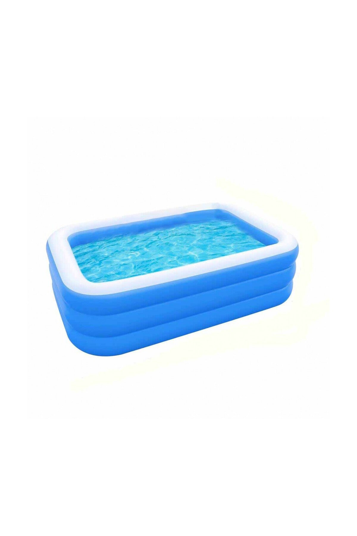 Piscină Gonflabilă de Exterior, Dreptunghiulară, pentru Toată Familia, 260x175x60cm, cu 3 Inele