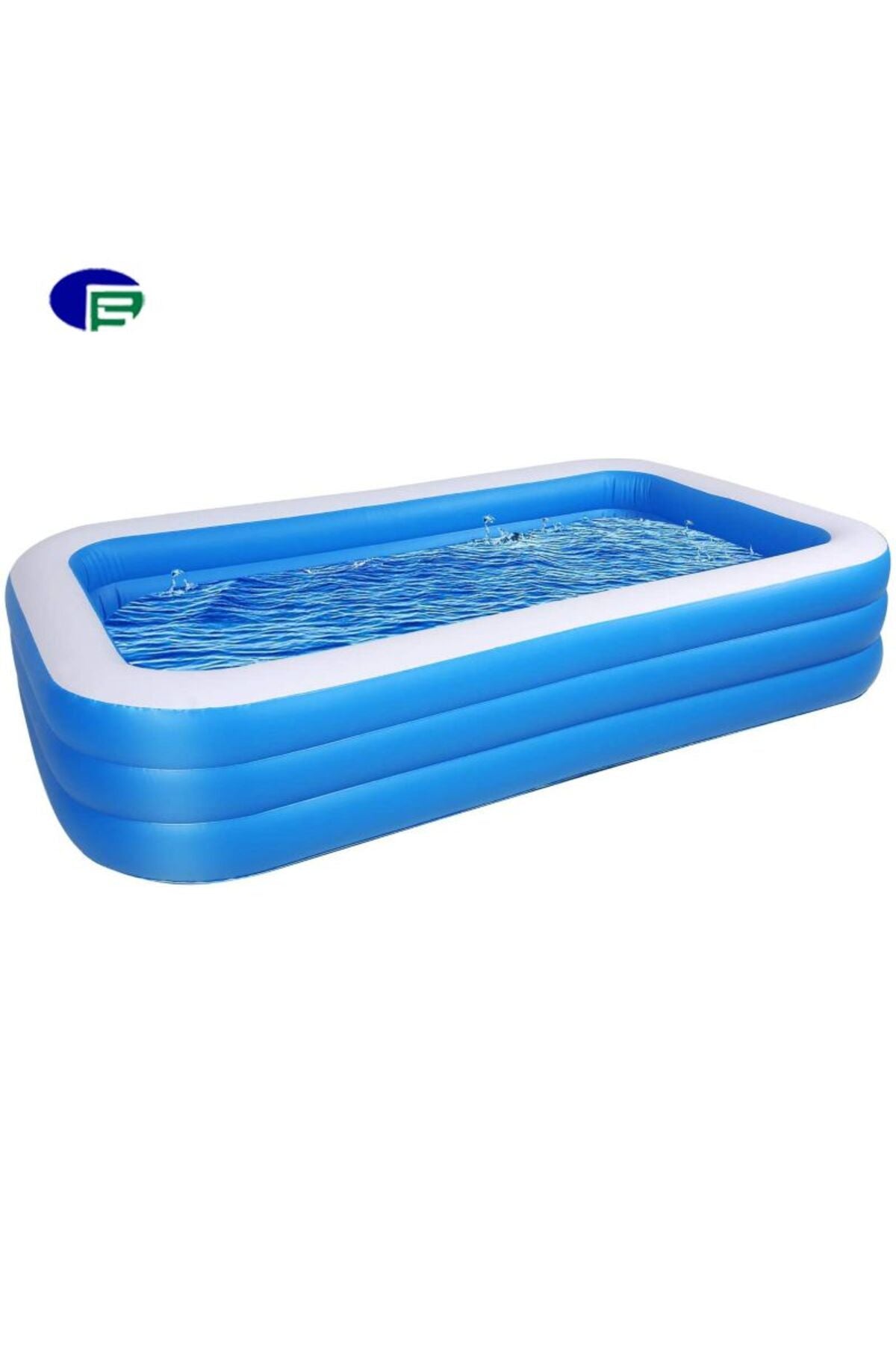 Piscină Gonflabilă de Exterior, Dreptunghiulară, pentru Toată Familia, 260x175x60cm, cu 3 Inele
