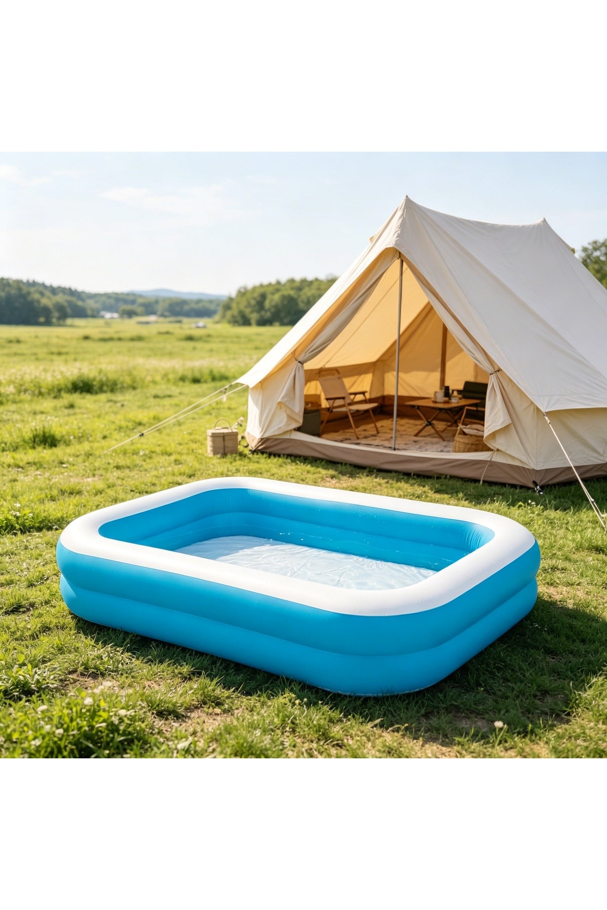 Piscină Gonflabilă de Grădină (200*140 cm) – Distracție de Vară pentru Familie