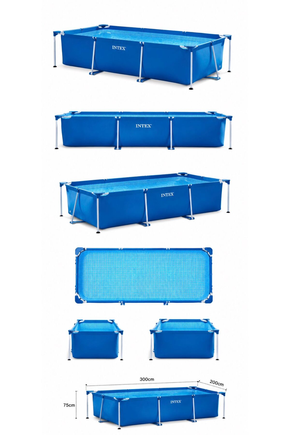 Piscină cu Cadru Metalic (300x200x75 cm) – Rezistentă pentru Familie
