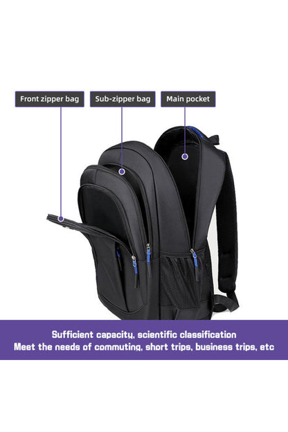 Rucsac Unisex Sport-Urban din Material Oxford Premium, 7 Buzunare Exterioare, Compartiment Laptop, Spate Anatomic