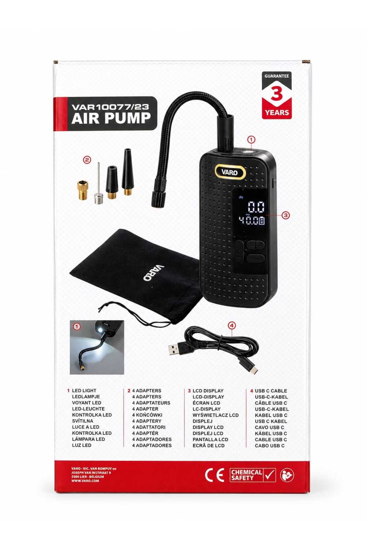 Pompa Electrică Portabilă VARO Air Pump Este Accesoriul