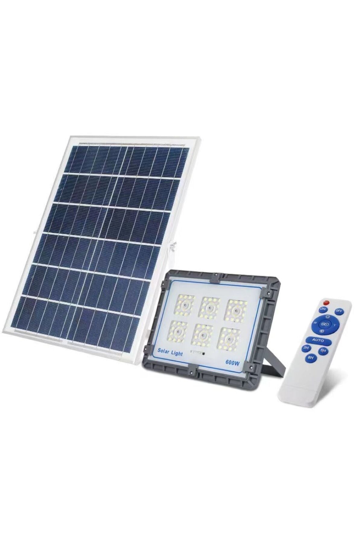 Jiayi Proiector LED Solar Honor, Putere 600W, Autonomie 12h, Kit Complet cu Panou Fotovoltaic și Telecomandă, Rezistent la Apă IP66/IP67, Lumină Alb Rece 6000-6500K