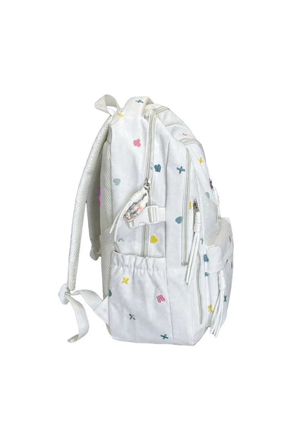 Ghiozdan pentru Fete, Model Japonez cu Broderie, Multicolor