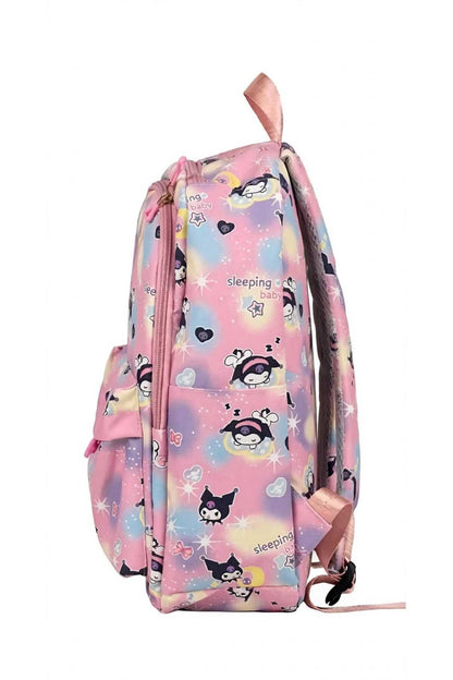 Rucsac Școală și Casual pentru Fete, Model Pastel Tie-Dye, Impermeabil, cu Compartimente