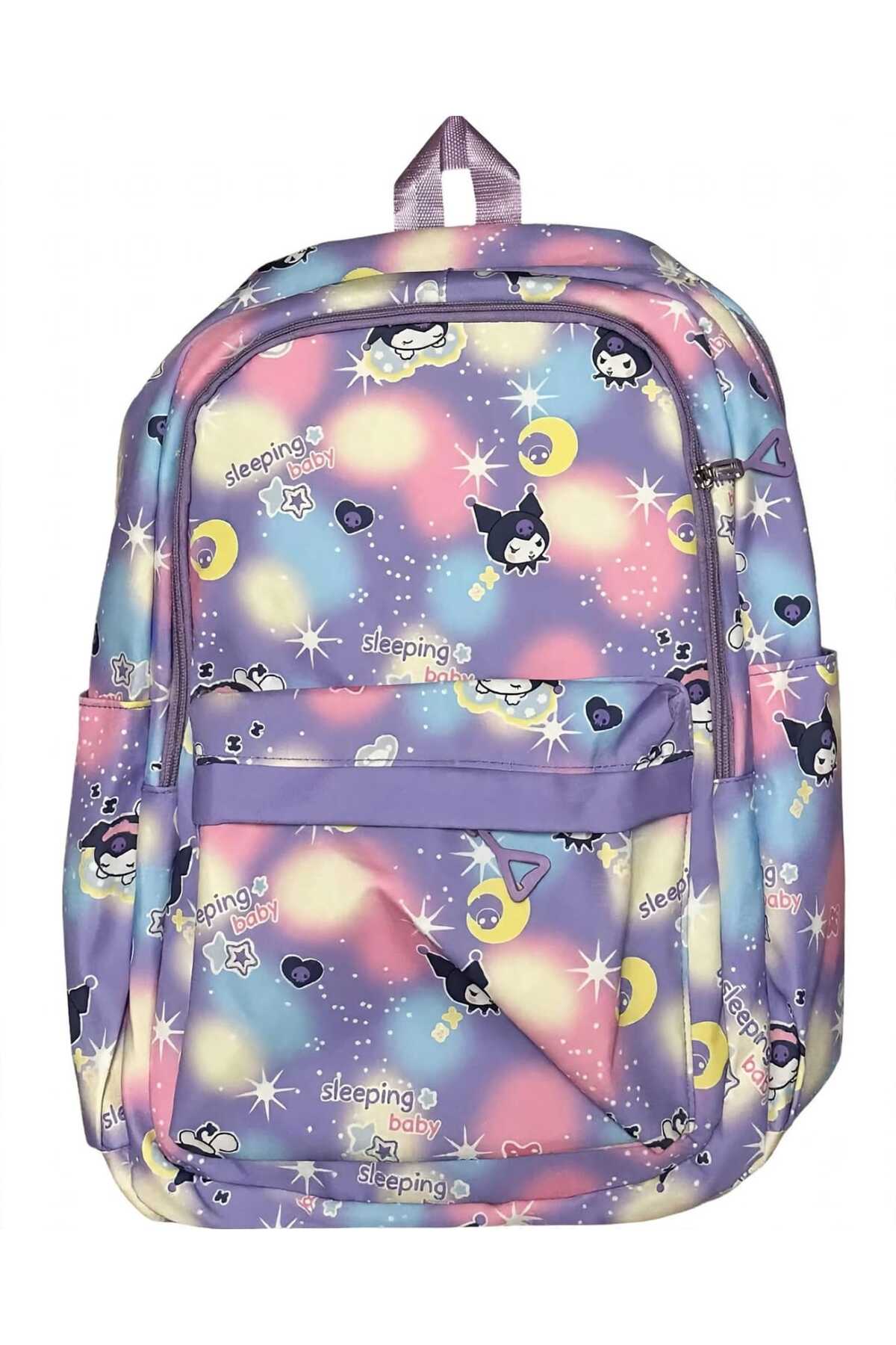 Ghiozdan Ortopedic Kuromi, Model Galaxy Pastel Tie-Dye, Impermeabil, Capacitate Mare, pentru Fete