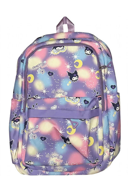 Ghiozdan Ortopedic Kuromi, Model Galaxy Pastel Tie-Dye, Impermeabil, Capacitate Mare, pentru Fete