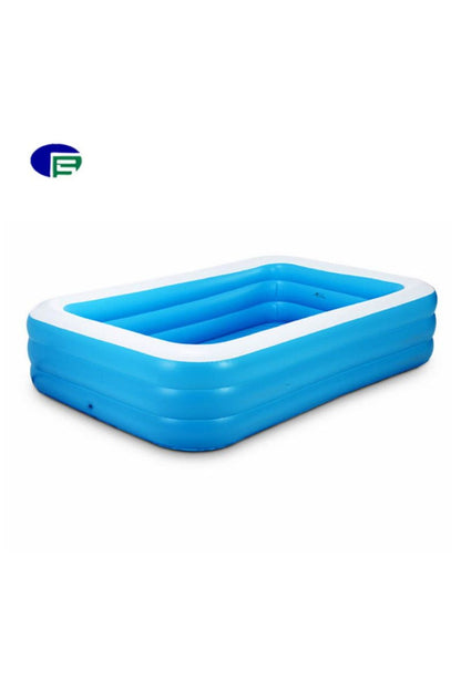 Piscină Gonflabilă de Exterior, Dreptunghiulară, pentru Toată Familia, 260x175x60cm, cu 3 Inele