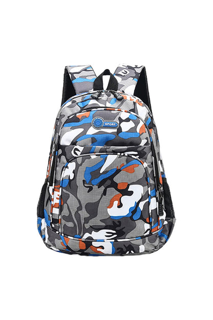 Rucsac Școală și Sport cu Model Camuflaj, Anatomic și Impermeabil, Multicolor