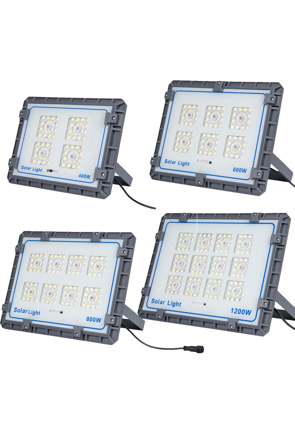 Jiayi Proiector LED Solar Honor, Putere 800W, Autonomie 12h, Kit Complet cu Panou Fotovoltaic și Telecomandă, Rezistent la Apă IP66/IP67, Lumină Alb Rece 6000-6500K