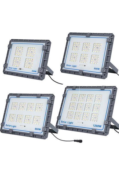 Jiayi Proiector LED Solar Honor, Putere 800W, Autonomie 12h, Kit Complet cu Panou Fotovoltaic și Telecomandă, Rezistent la Apă IP66/IP67, Lumină Alb Rece 6000-6500K