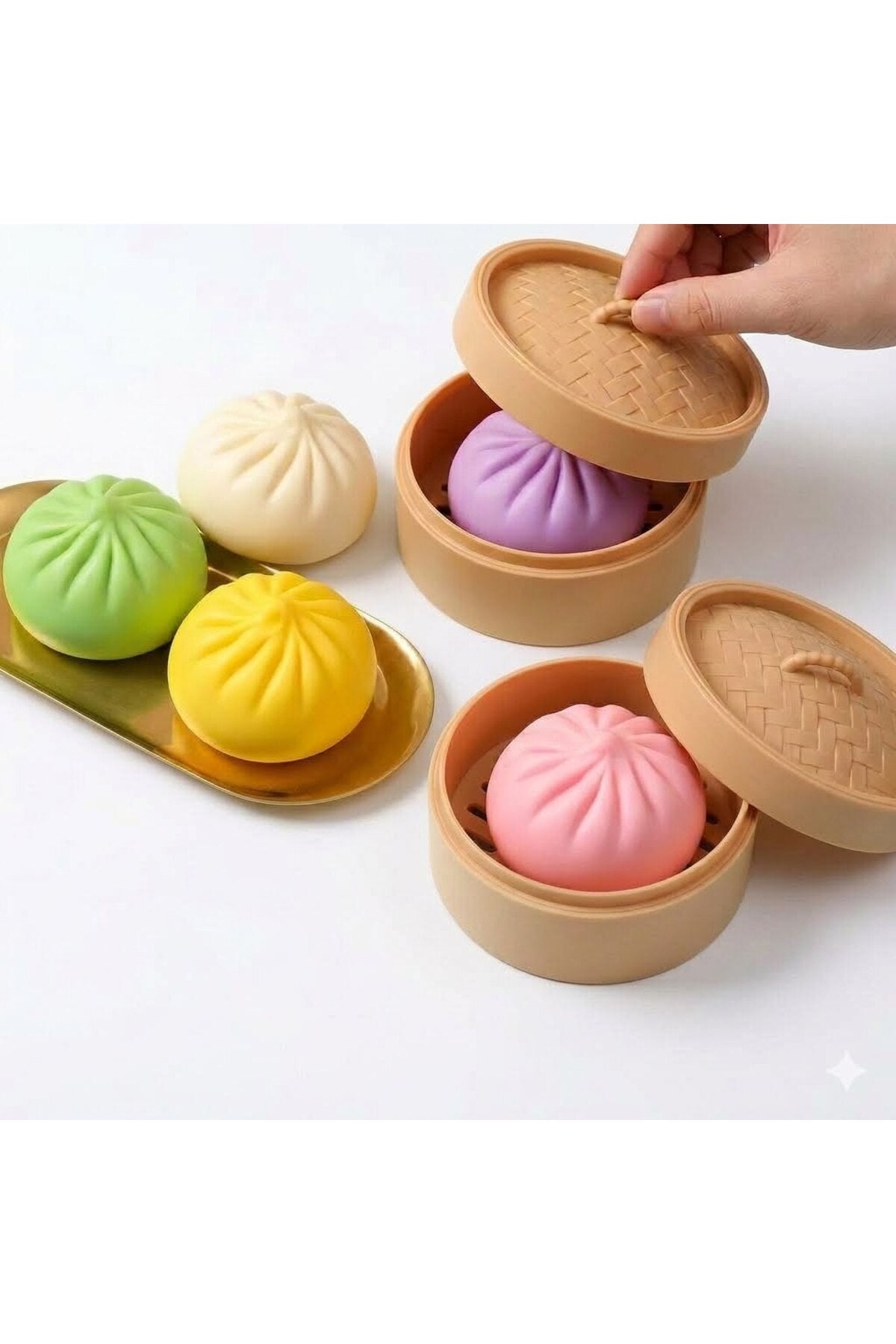 Jucărie Antistres Squishy Gălușcă Kawaii – Gel Senzorial cu Lumini