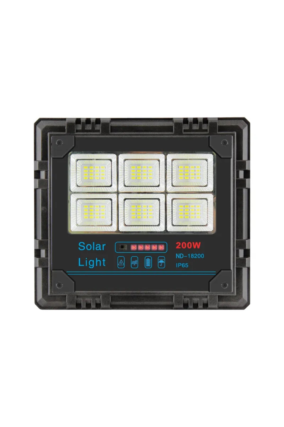 Jiayi Proiector LED Solar, Putere 200W, Autonomie 12-16h, Kit Complet cu Panou Fotovoltaic și Telecomandă, Rezistent la Apă IP66/IP67, Lumină Alb Rece 6500K, Funcție Automat/Amurg
