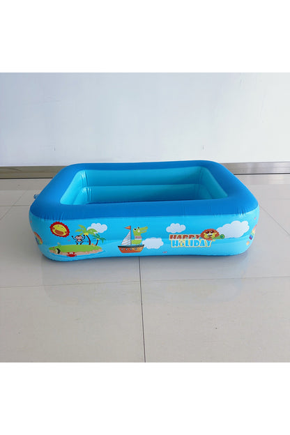 Piscină Gonflabilă de Exterior, Dreptunghiulară, pentru Toată Familia, 260x170x60cm, cu 3 Inele
