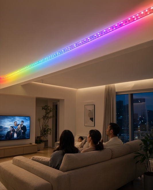 Bandă LED 30 m, RGBIC și alb reglabil, 1400 lm, telecomandă