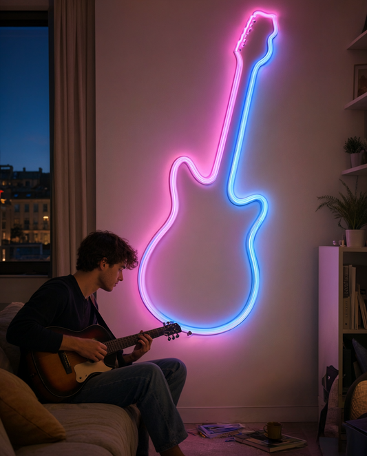 Bandă LED neon inteligentă LSC Smart Connect, 3 m, RGBIC și alb cald, Wi-Fi